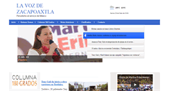 Desktop Screenshot of lavozdezacapoaxtla.info